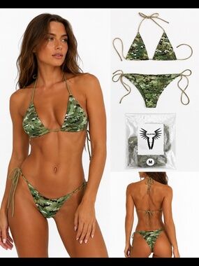 Valkyrie Tactical Camo String Bikini Set – Size Medium